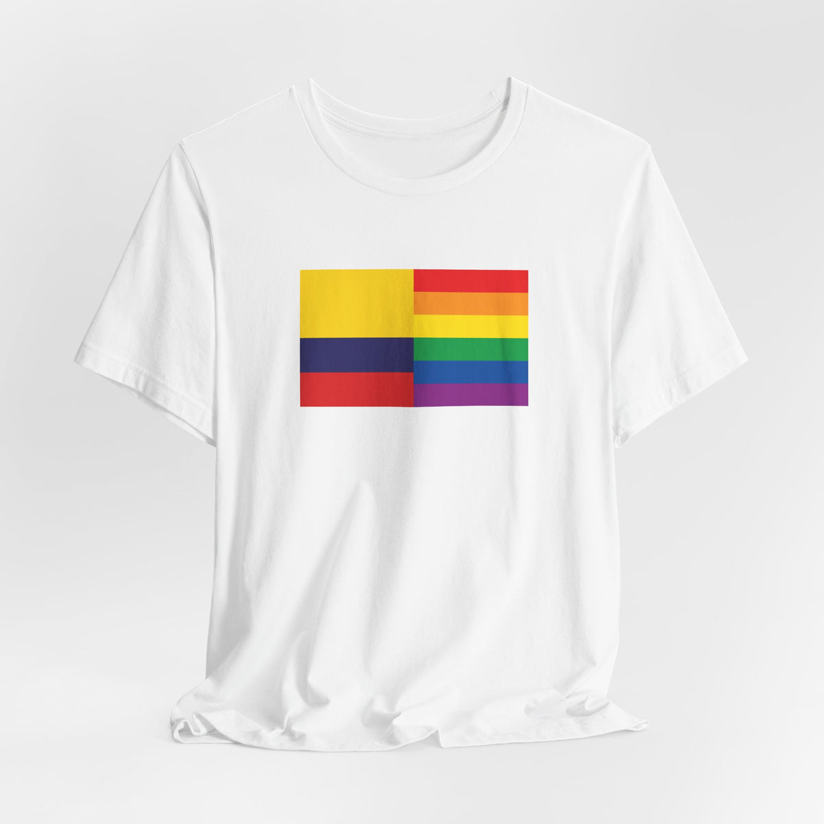 Colombia Rainbow Pride Flag T-shirt, Several Color Options