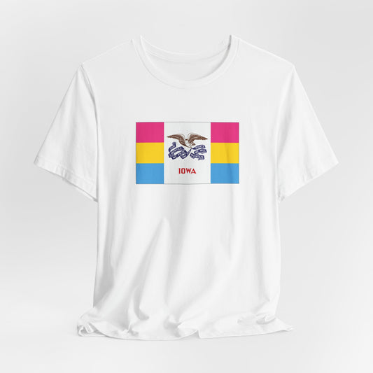 Iowa Pansexual Pride Flag T-shirt, Several Color Options