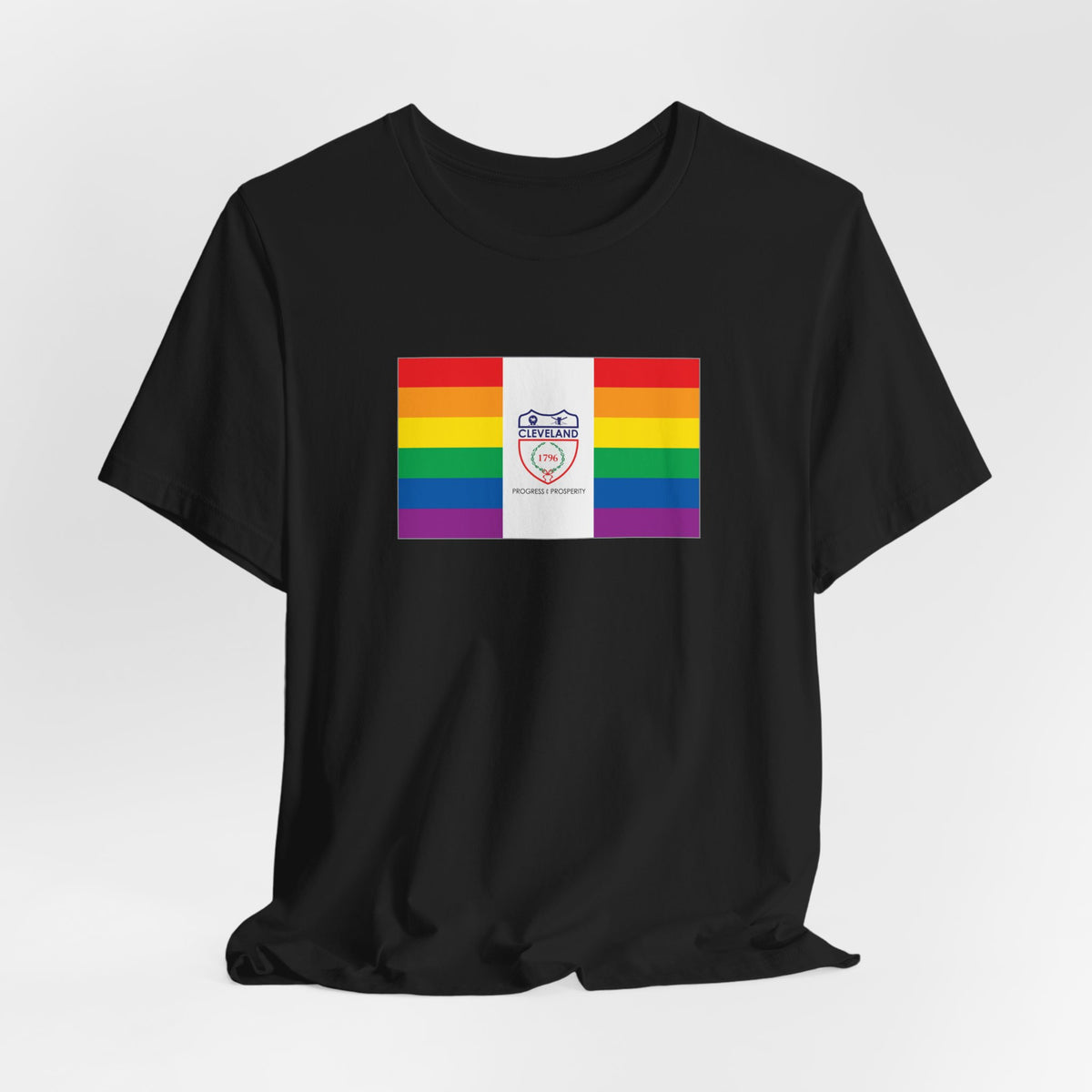 Cleveland, Ohio Rainbow Pride Flag T-shirt, Several Color Options