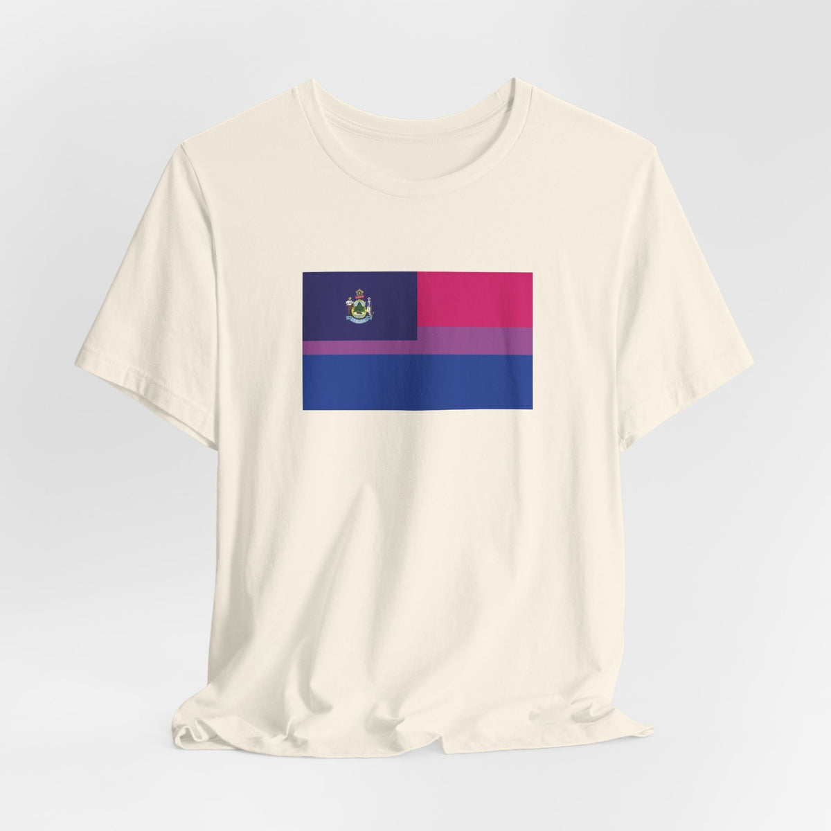 Maine Bisexual Pride Flag T-shirt, Several Color Options
