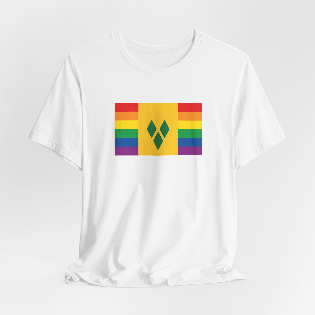 Saint Vincent and the Grenadines Rainbow Pride Flag T-shirt, Several Color Options