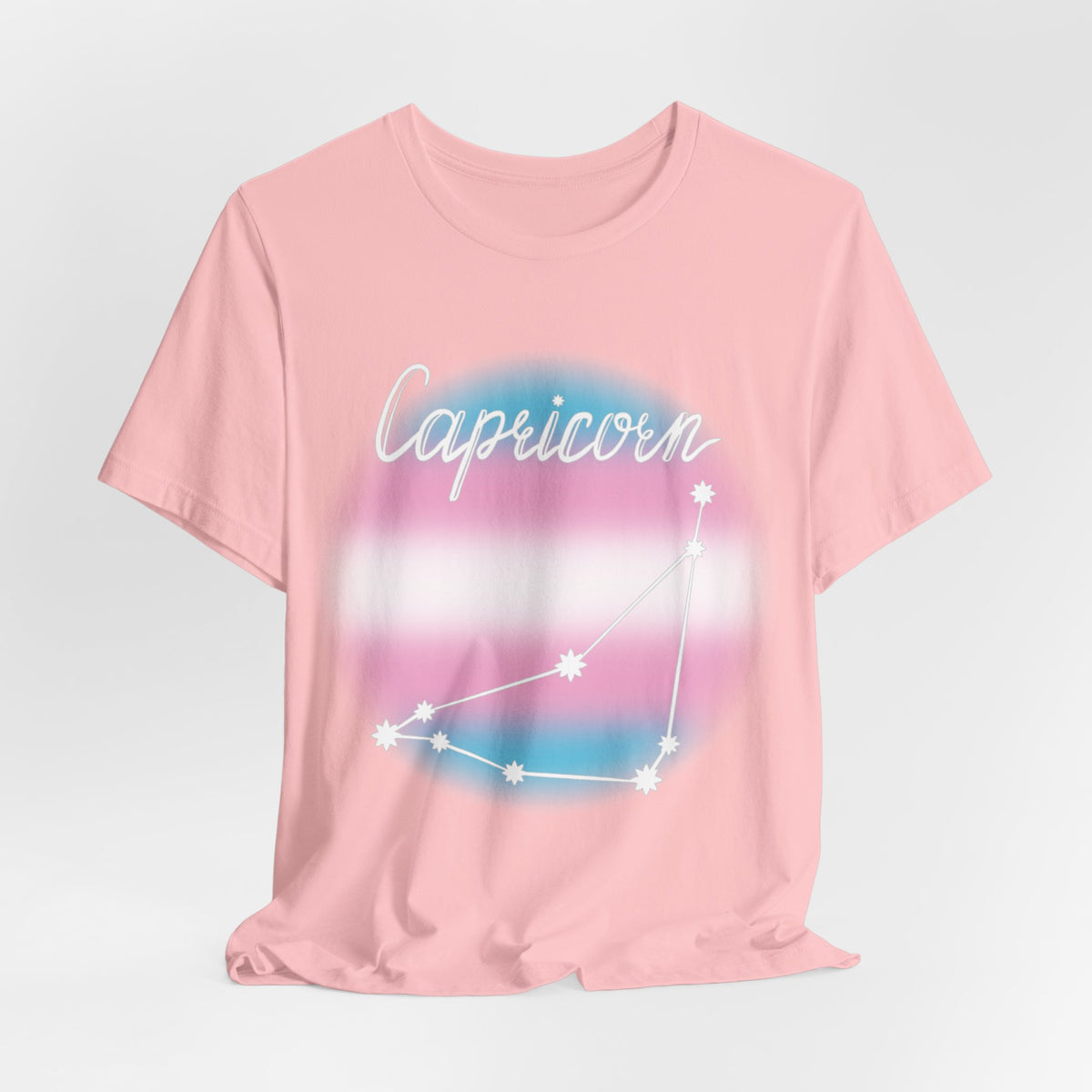 Capricorn Constellation T-shirt, Astrology, Transgender Pride Flag