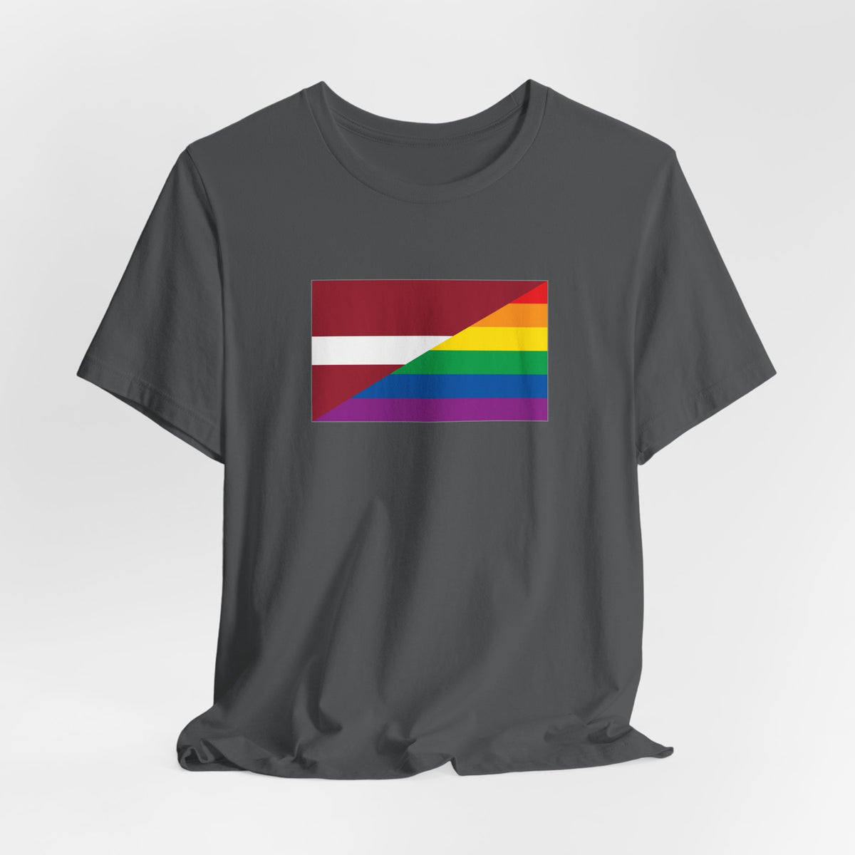Latvia Rainbow Pride Flag T-shirt, Several Color Options