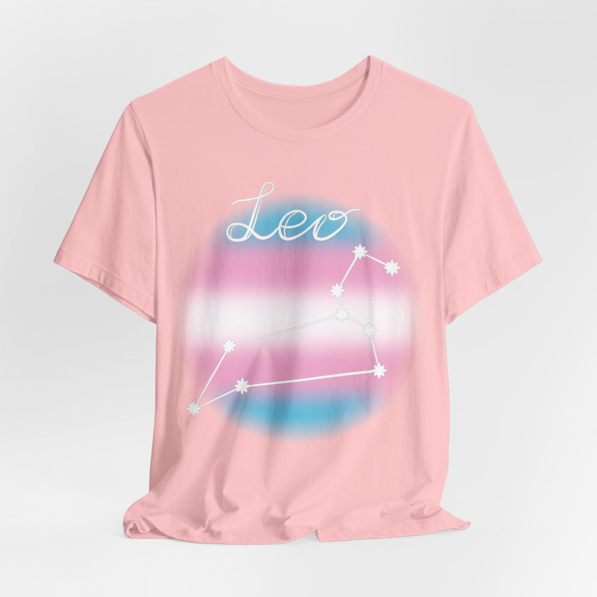 Leo Constellation T-shirt, Astrology, Transgender Pride Flag