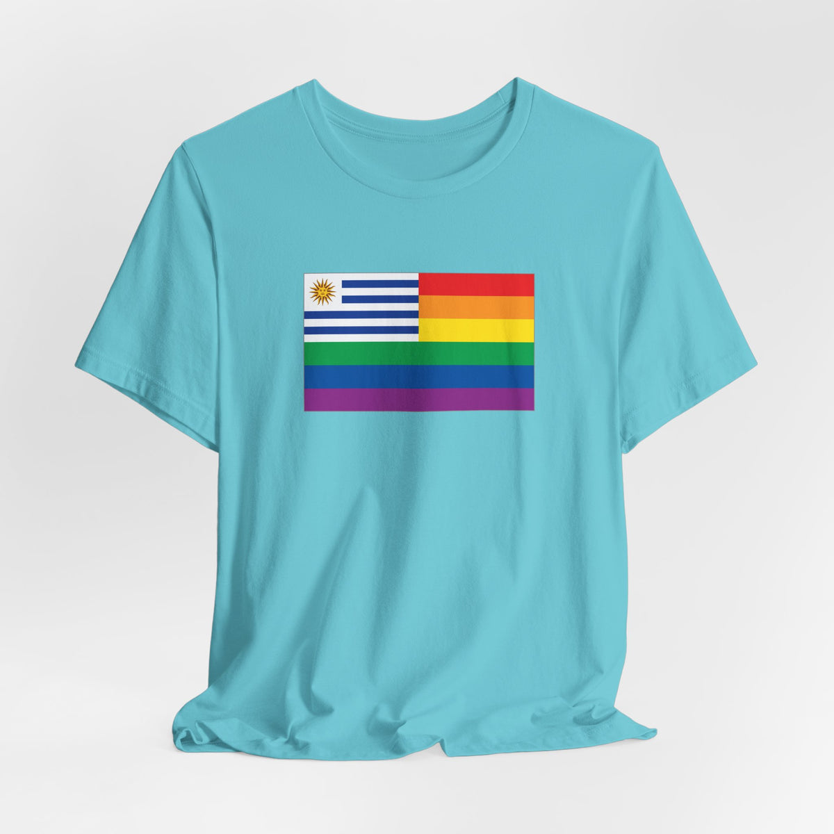 Uruguay Rainbow Pride Flag T-shirt, Several Color Options