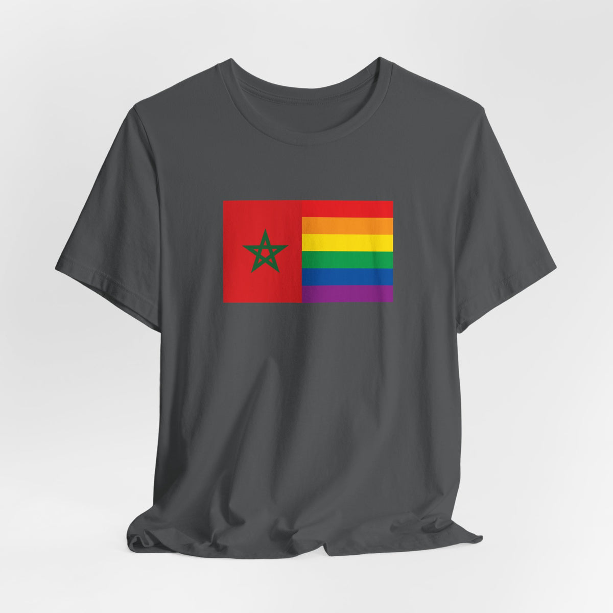 Morocco Rainbow Pride Flag T-shirt, Several Color Options
