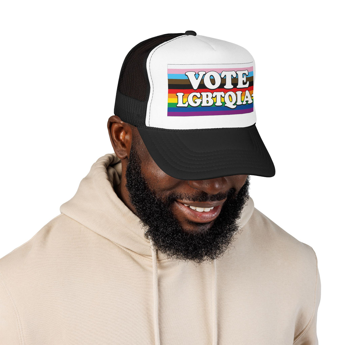 VOTE LGBTQIA+ Trucker Cap, LGBTQIA+ Rights & Equality Statement Hat