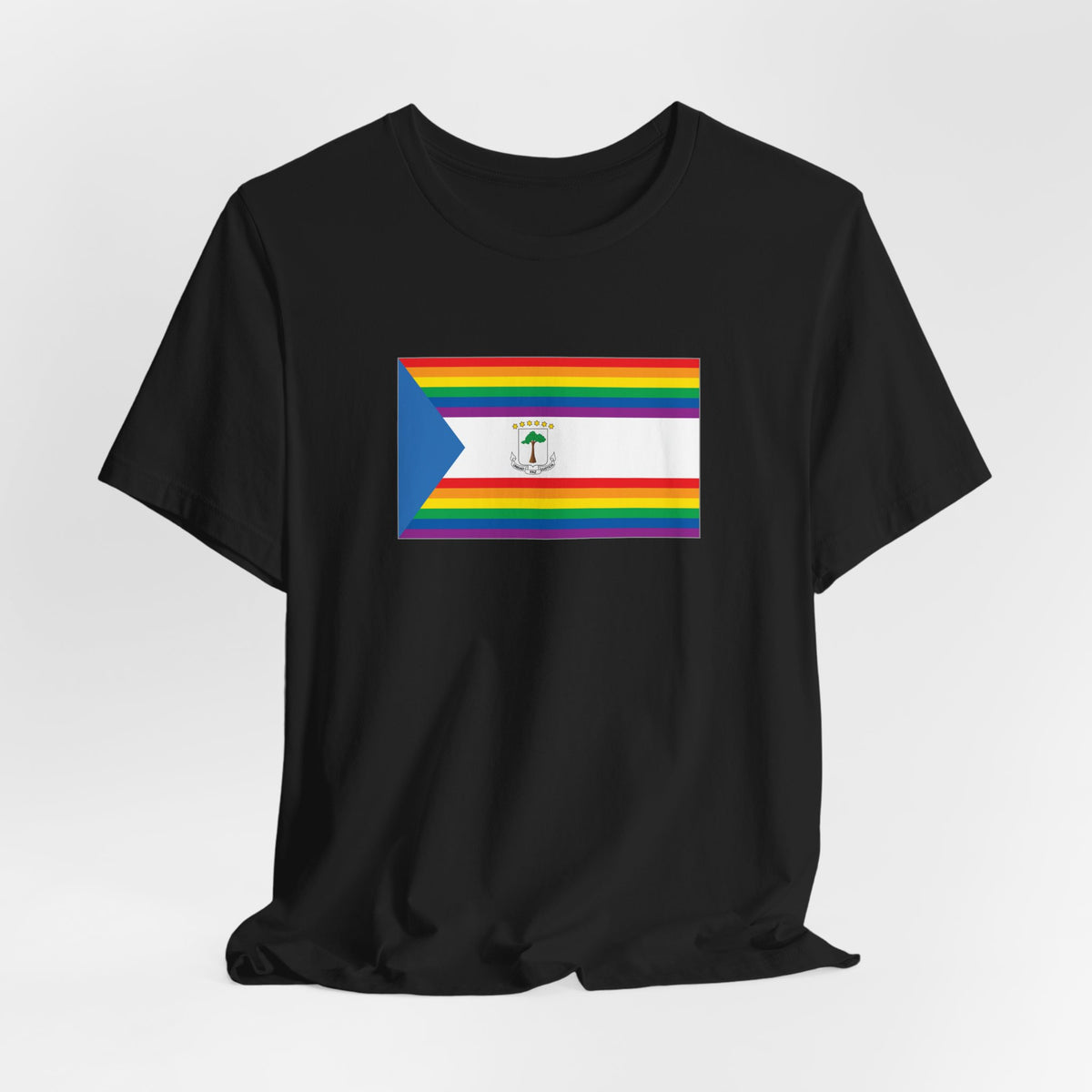 Equatorial Guinea Rainbow Pride Flag T-shirt, Several Color Options