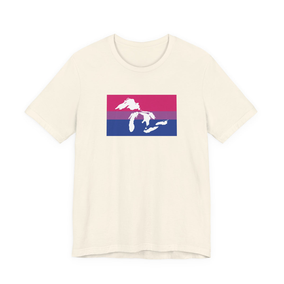 Great Lakes Region Bisexual Pride Flag T-shirt, Several Color Options