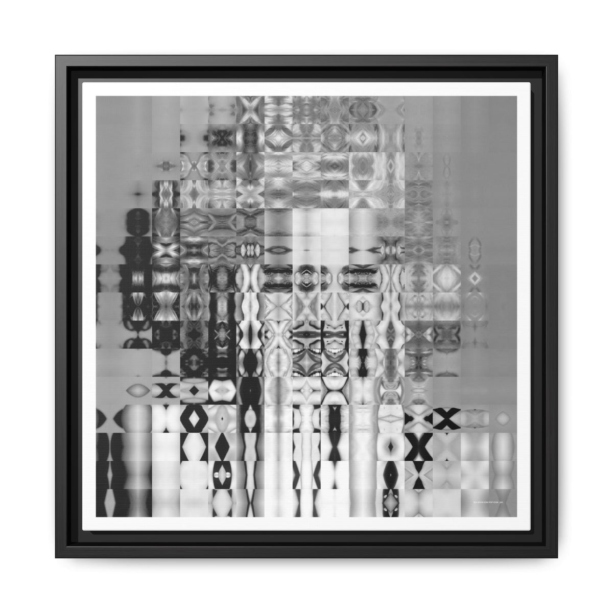 Sex-Book-Era Pop Icon Abstract Portrait Collage Art, Matte Canvas, Framed (Multi-color options)