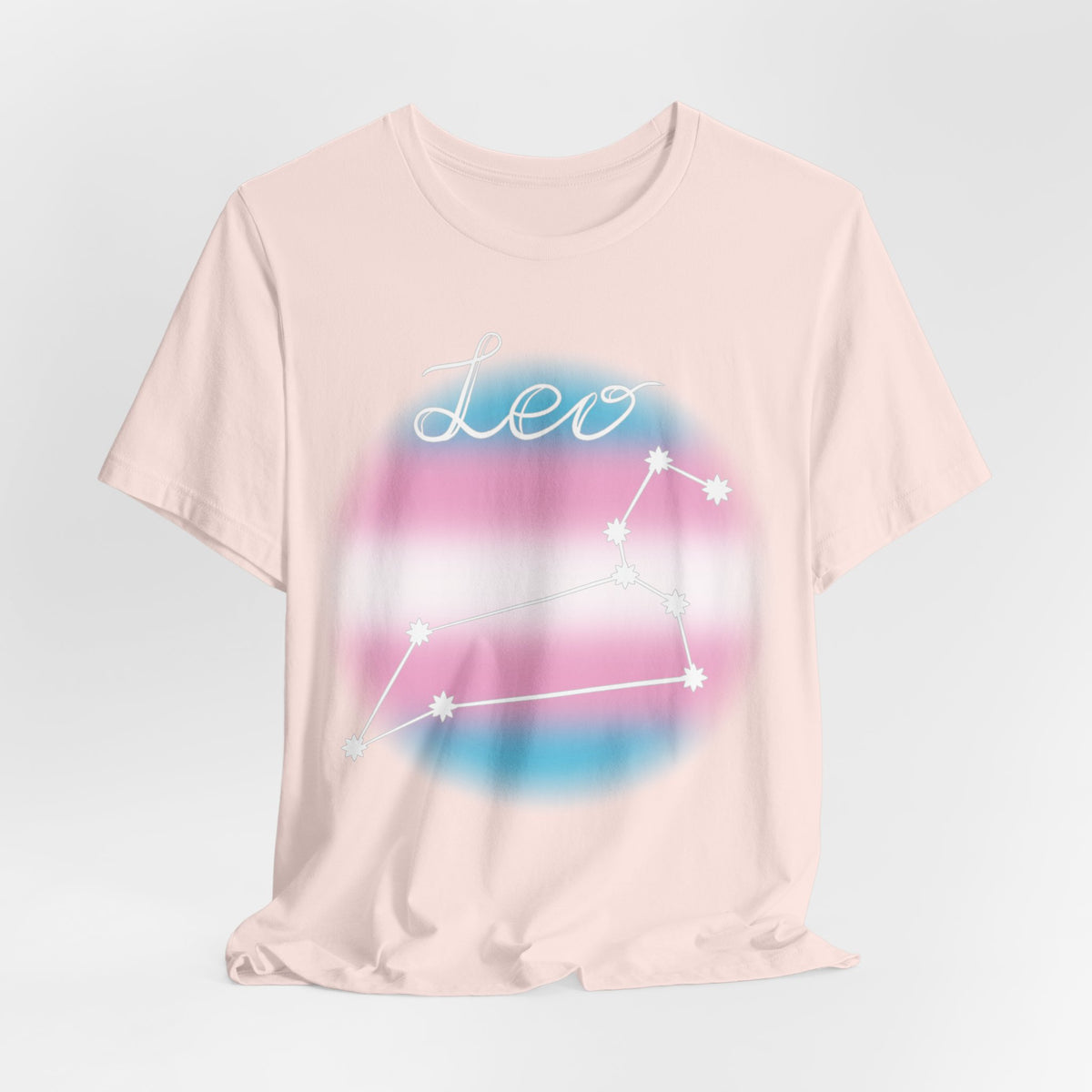 Leo Constellation T-shirt, Astrology, Transgender Pride Flag
