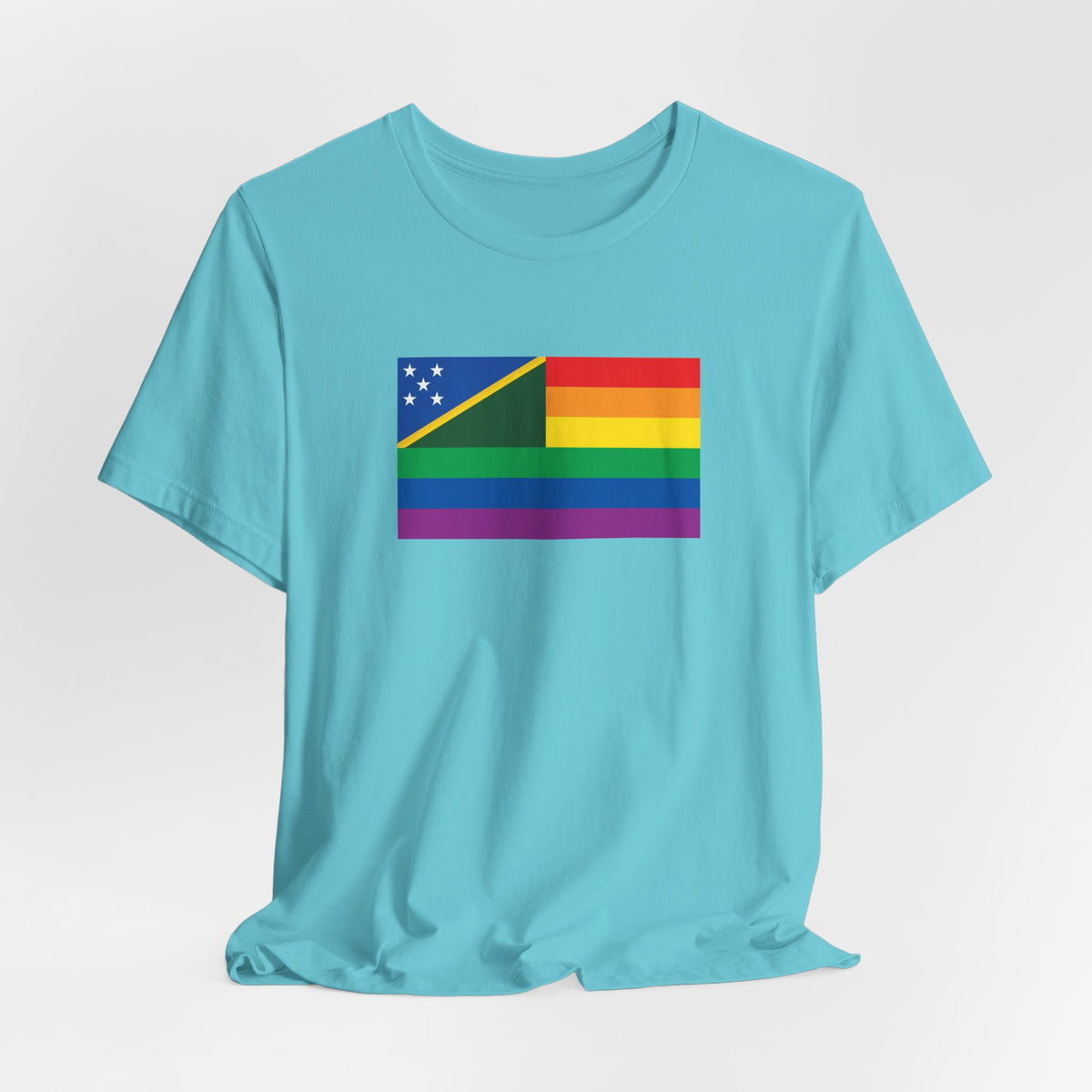 Solomon Islands Rainbow Pride Flag T-shirt, Several Color Options