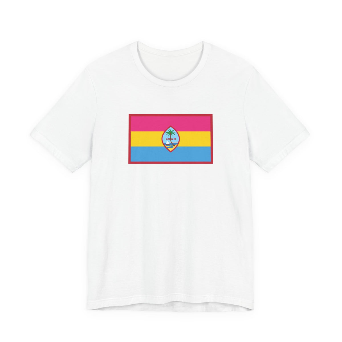 Guam Pansexual Pride Flag T-shirt, Several Color Options