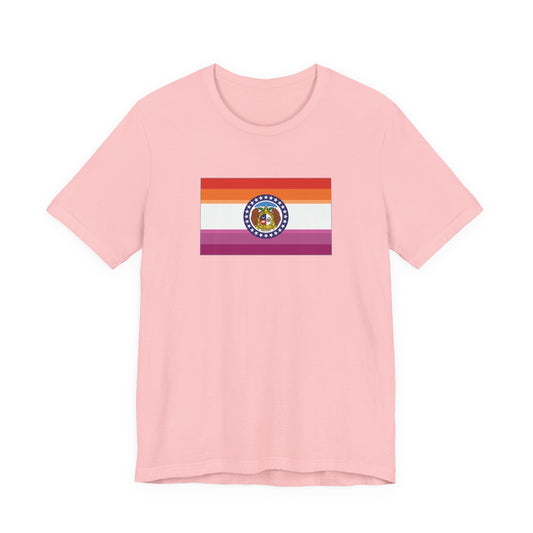 Missouri Lesbian Pride Flag T-shirt, Several Color Options