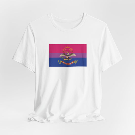 North Dakota Bisexual Pride Flag T-shirt, Several Color Options