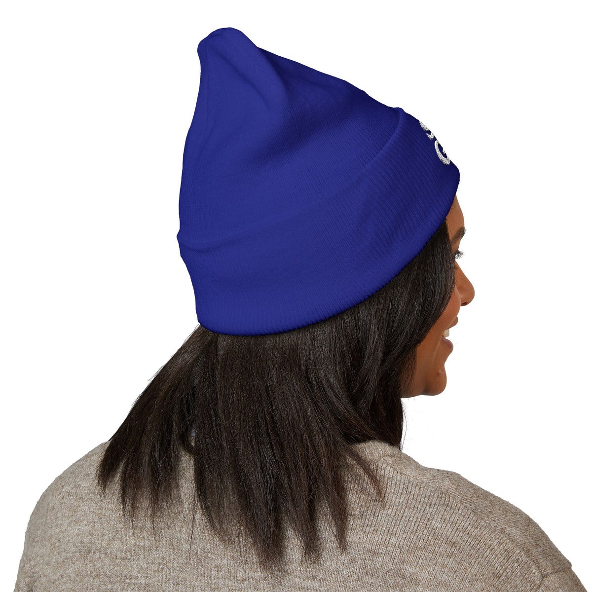 SKI GAY Knit Beanie - white deco