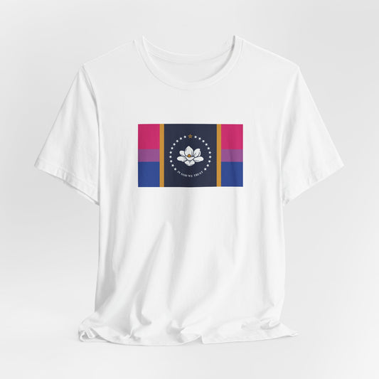 Mississippi Bisexual Pride Flag T-shirt, Several Color Options
