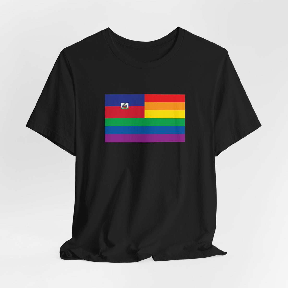 Haiti Rainbow Pride Flag T-shirt, Several Color Options