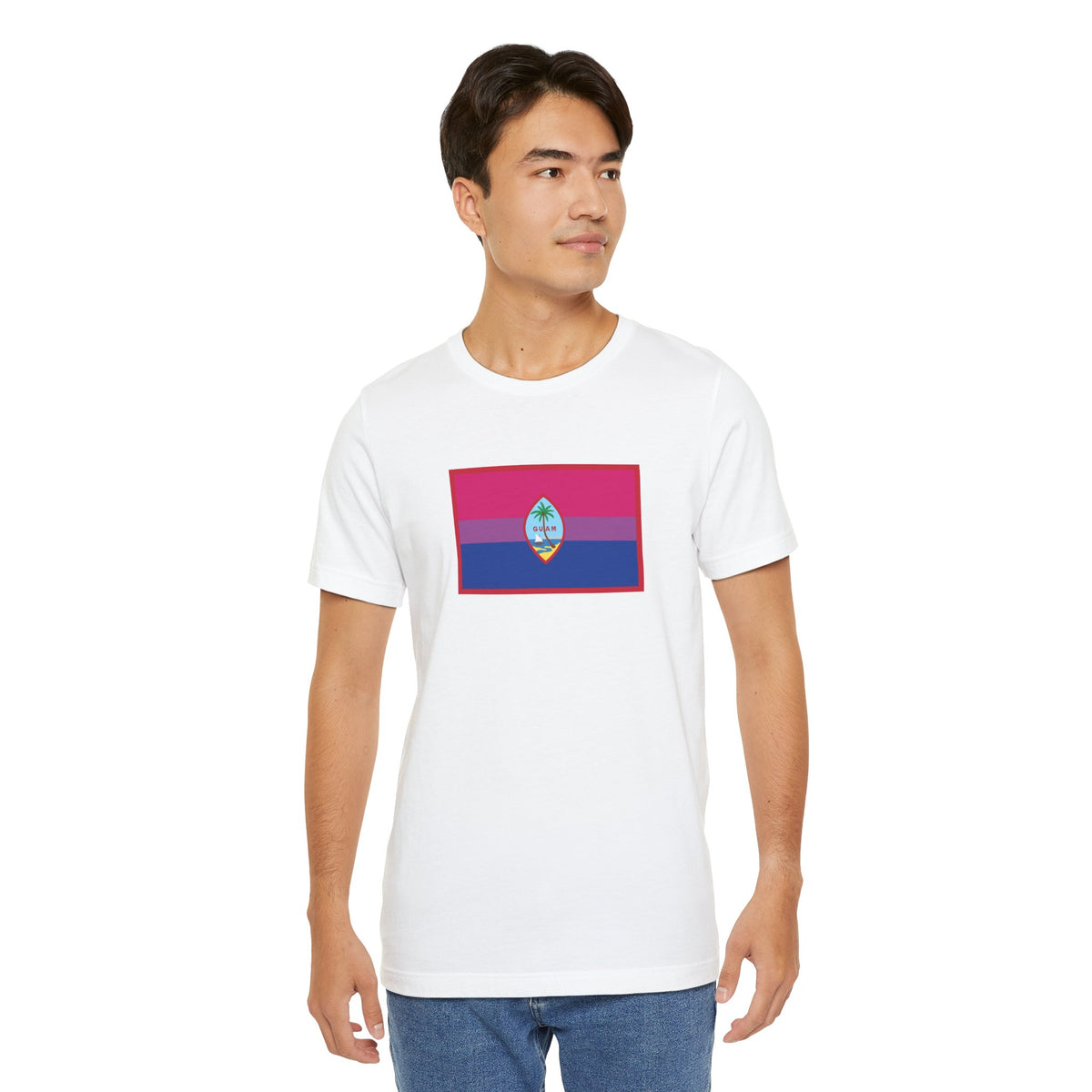 Guam Bisexual Pride Flag T-shirt, Several Color Options