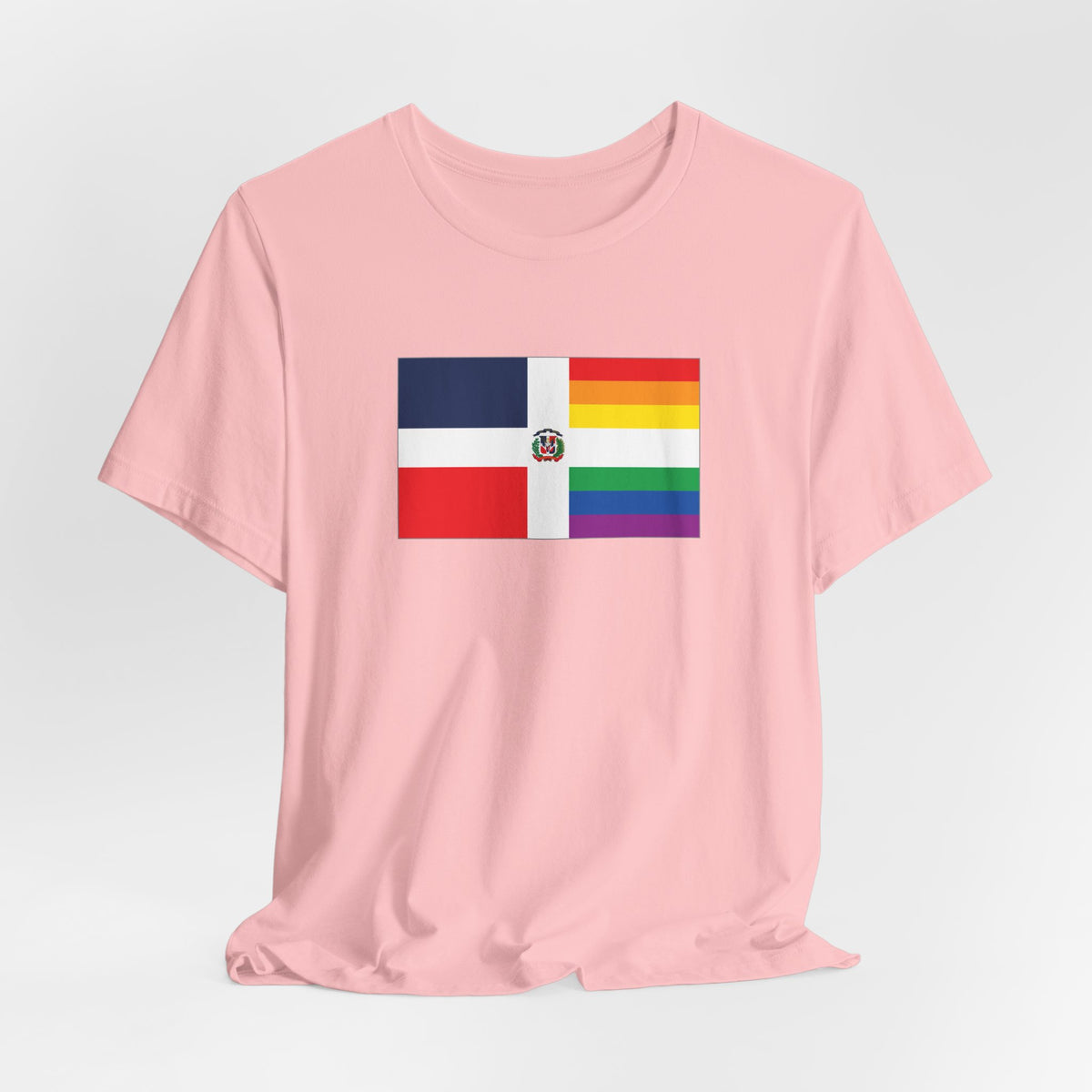 Dominican Republic Rainbow Pride Flag T-shirt, Several Color Options