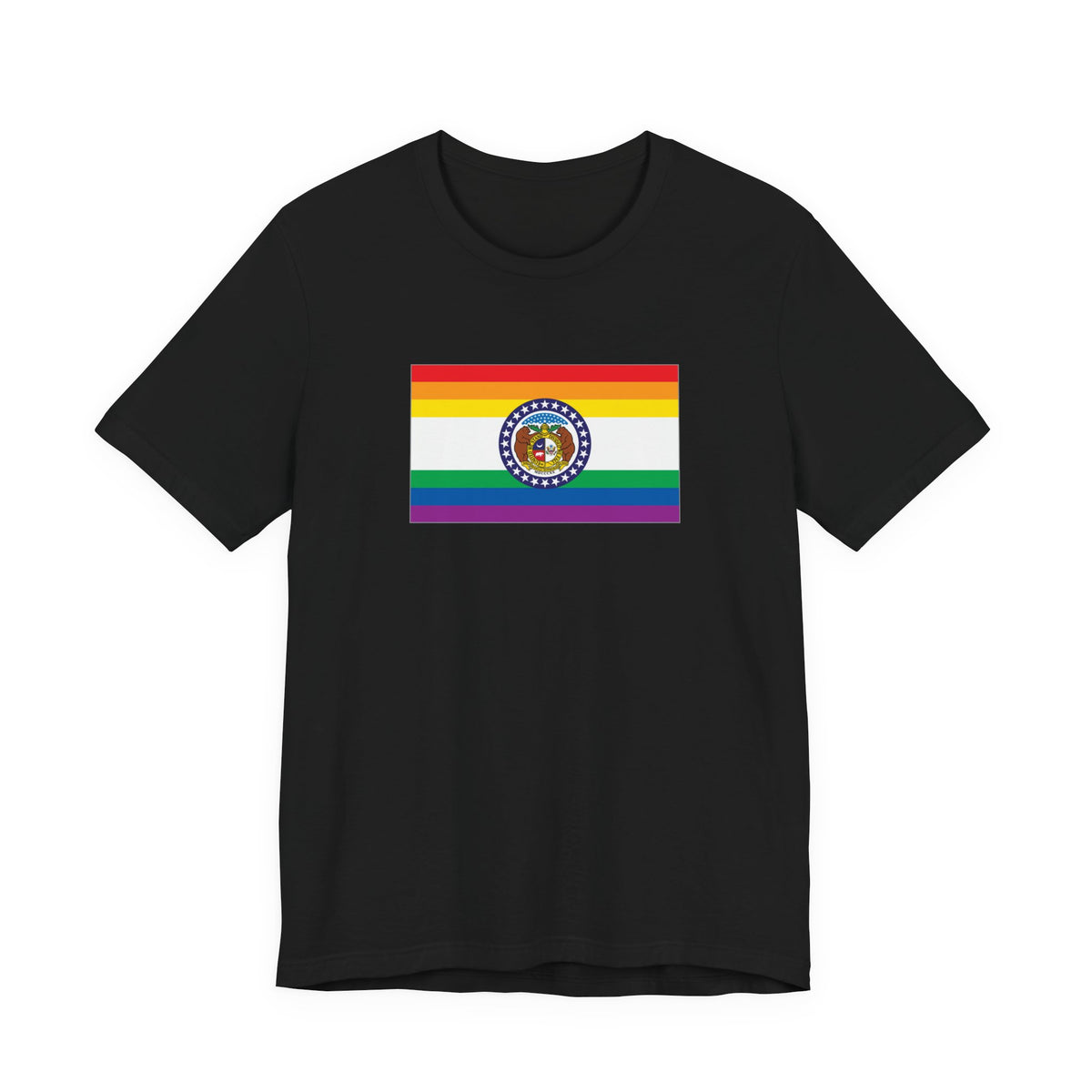 Missouri Rainbow Pride Flag T-shirt, Several Color Options