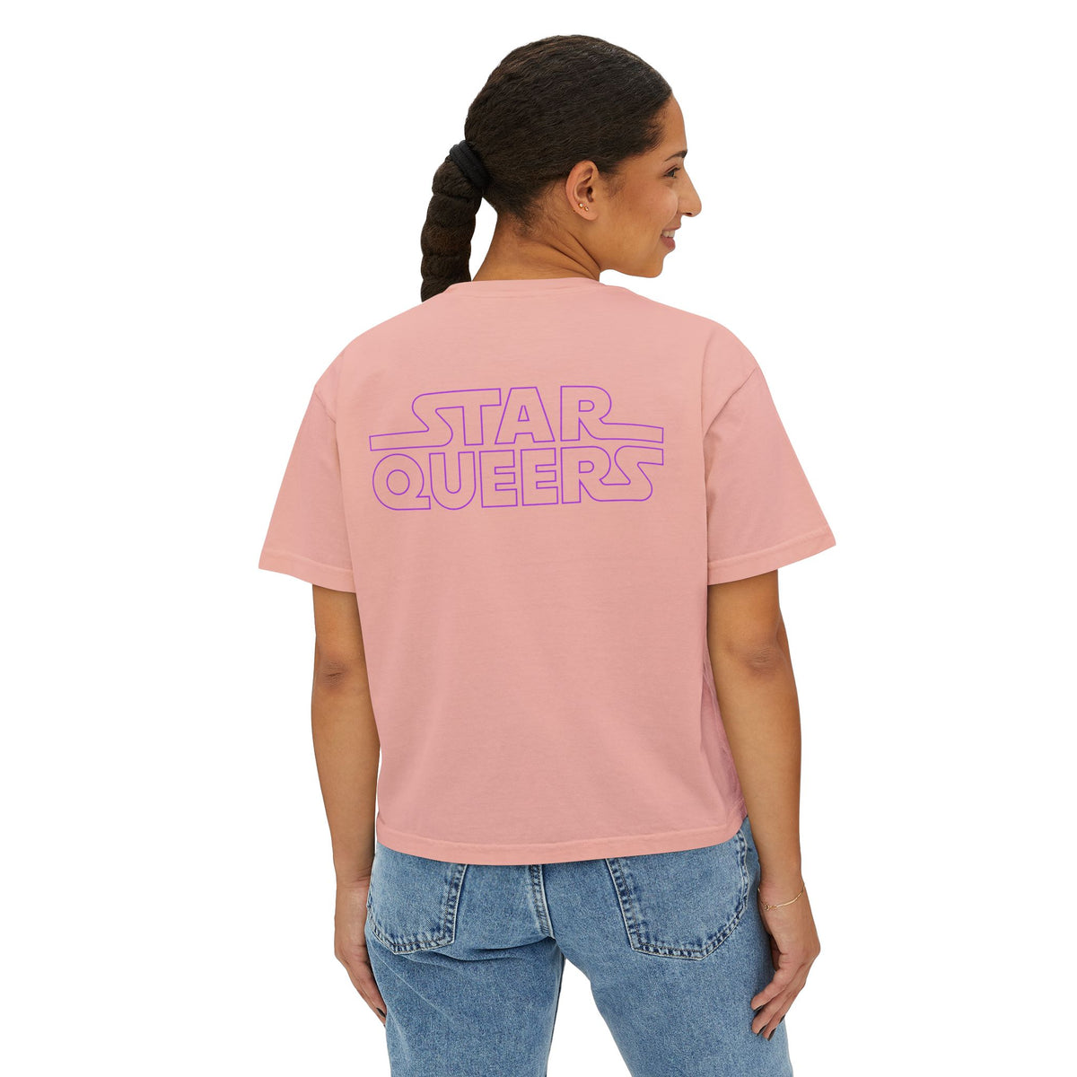 Star Queers Women's Boxy Tee - Retro Graphic T-Shirt