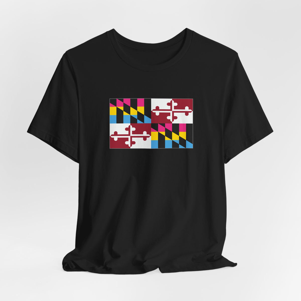 Maryland Pansexual Pride Flag T-shirt, Several Color Options