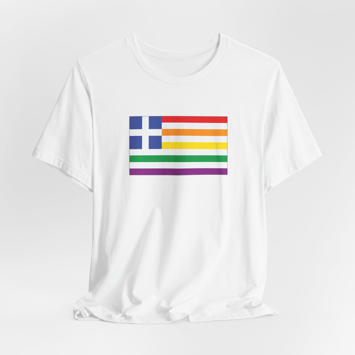 Greece Rainbow Pride Flag T-shirt, Several Color Options