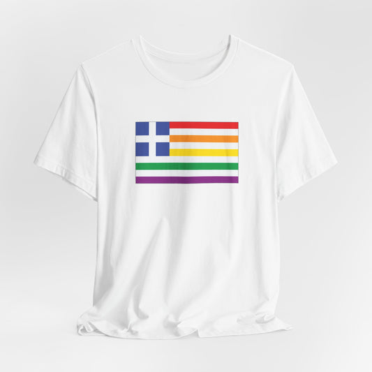 Greece Rainbow Pride Flag T-shirt, Several Color Options