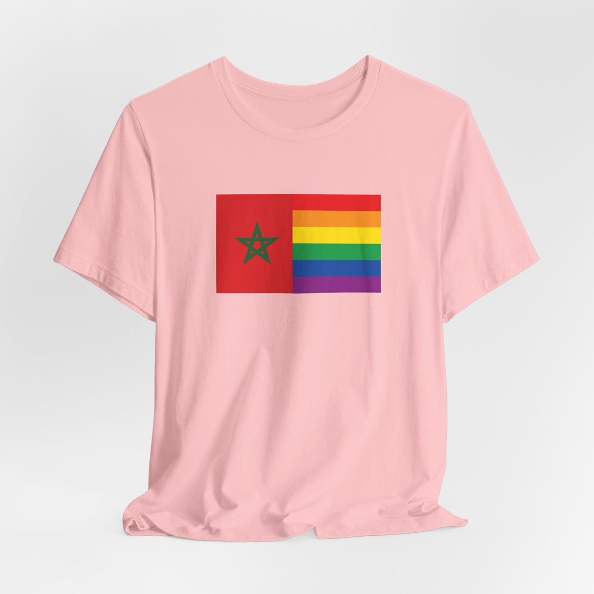 Morocco Rainbow Pride Flag T-shirt, Several Color Options