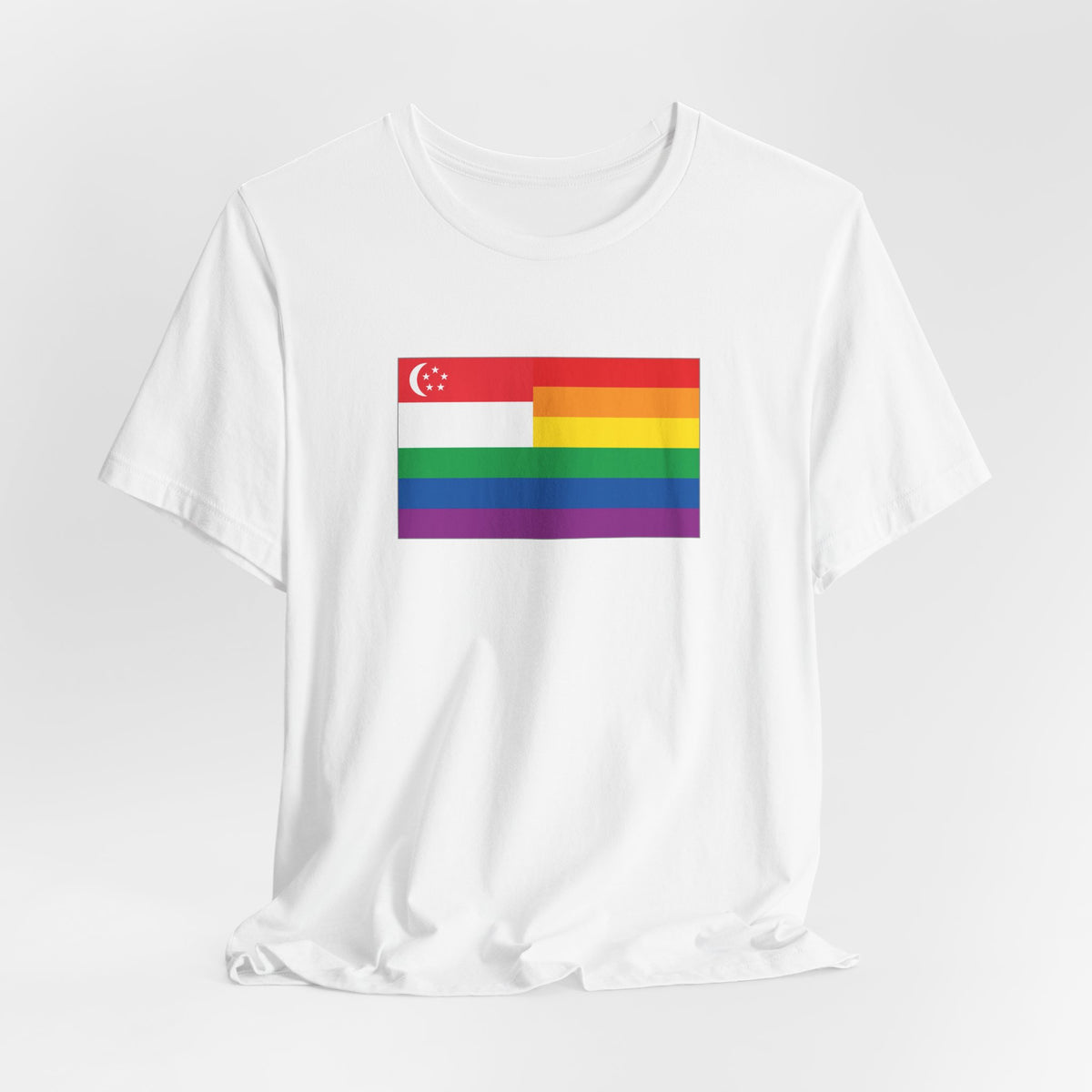 Singapore City Rainbow Pride Flag T-shirt, Several Color Options