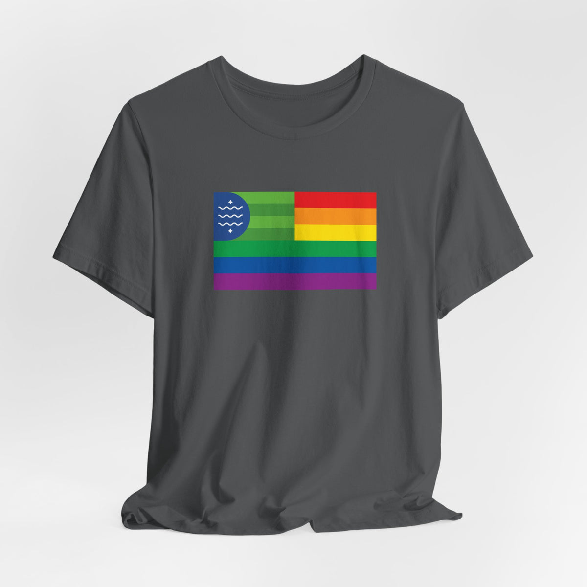 Bellingham, Washington Rainbow Pride Flag T-shirt, Several Color Options