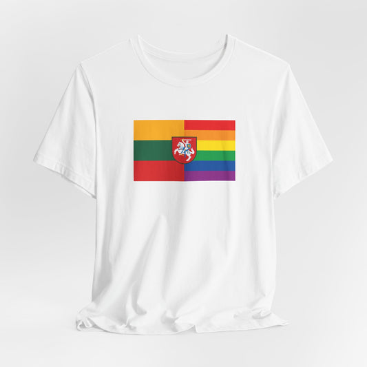 Lithuania Rainbow Pride Flag T-shirt, Several Color Options
