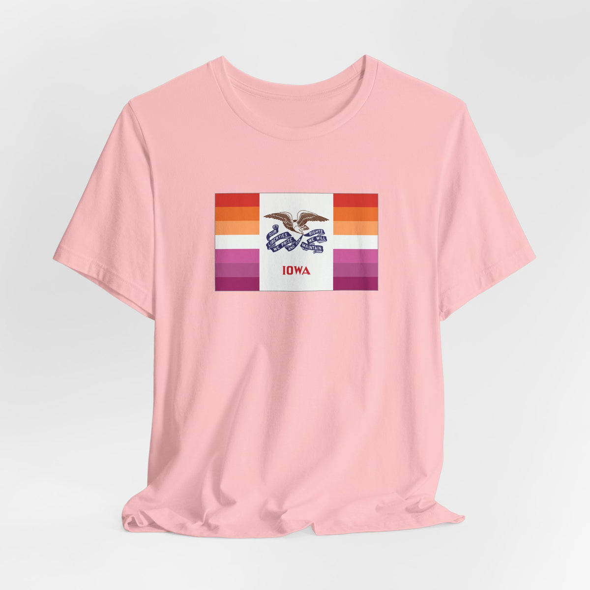 Iowa Lesbian Pride Flag T-shirt, Several Color Options