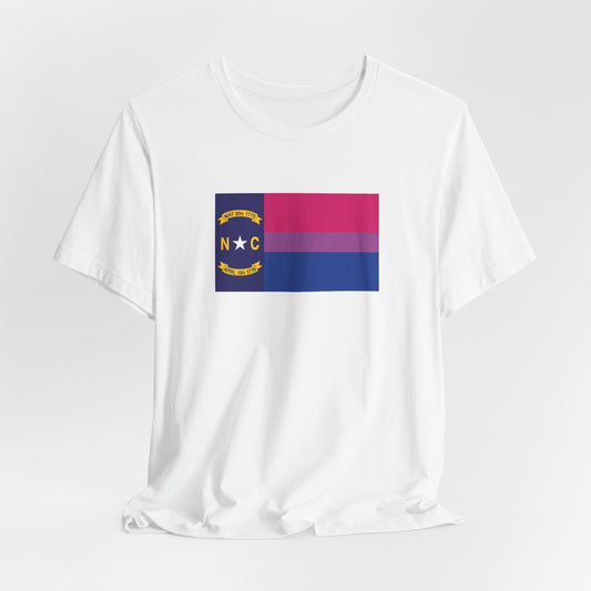 North Carolina Bisexual Pride Flag T-shirt, Several Color Options