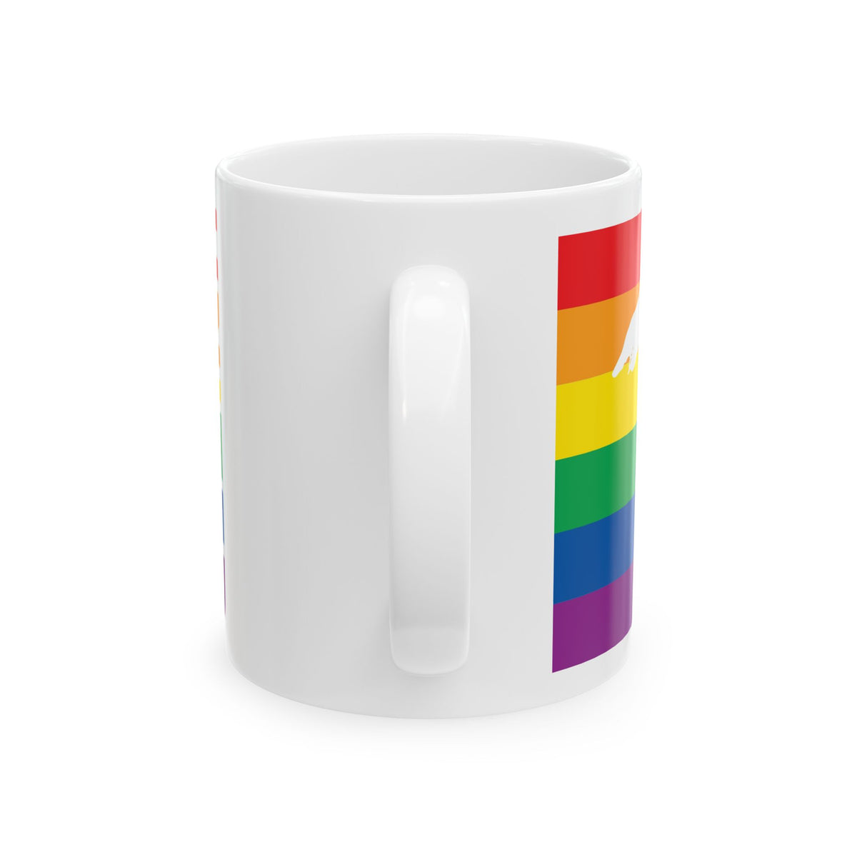 Great Lakes Region Rainbow Pride Flag "UNITED" Ceramic Mug