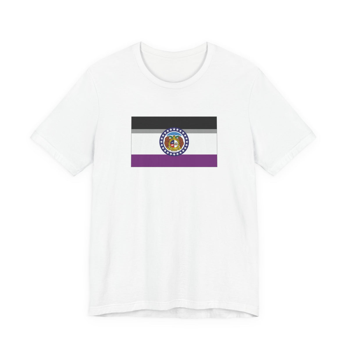 Missouri Asexual Pride Flag T-shirt, Several Color Options
