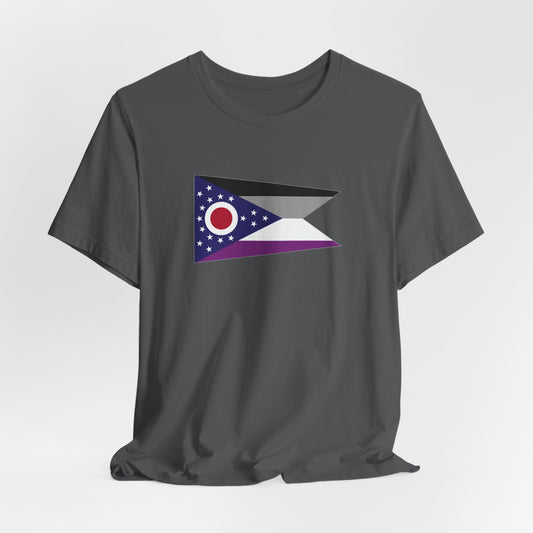 Ohio Asexual Pride Flag T-shirt, Several Color Options