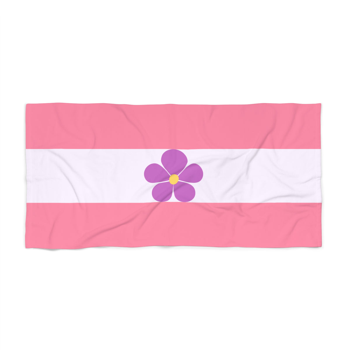 Sapphic Pride Flag Beach Towel - horizontal stripe deco