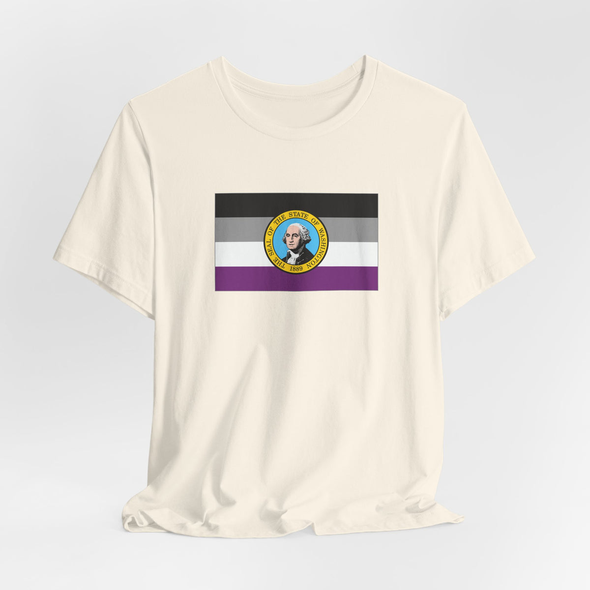 Washington Asexual Pride Flag T-shirt, Several Color Options