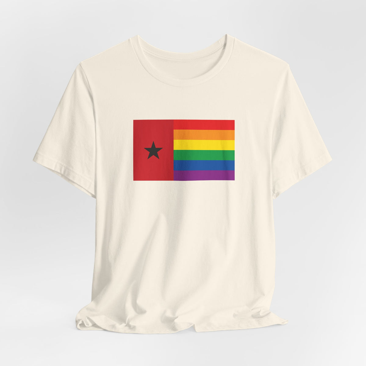Guinea-Bissau Rainbow Pride Flag T-shirt, Several Color Options