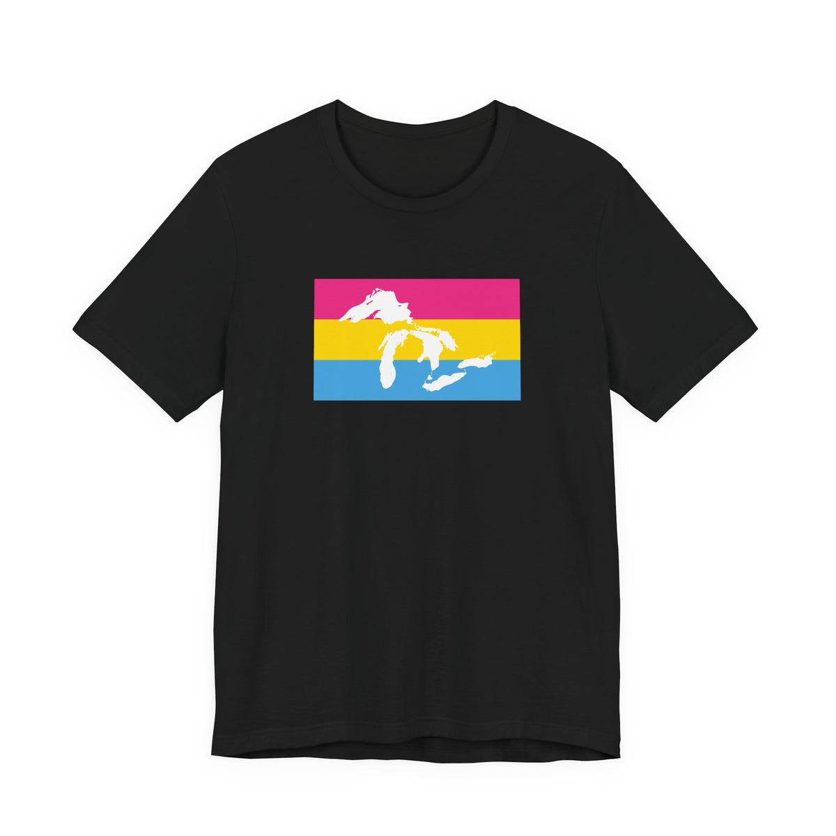 Great Lakes Region Pansexual Pride Flag T-shirt, Several Color Options