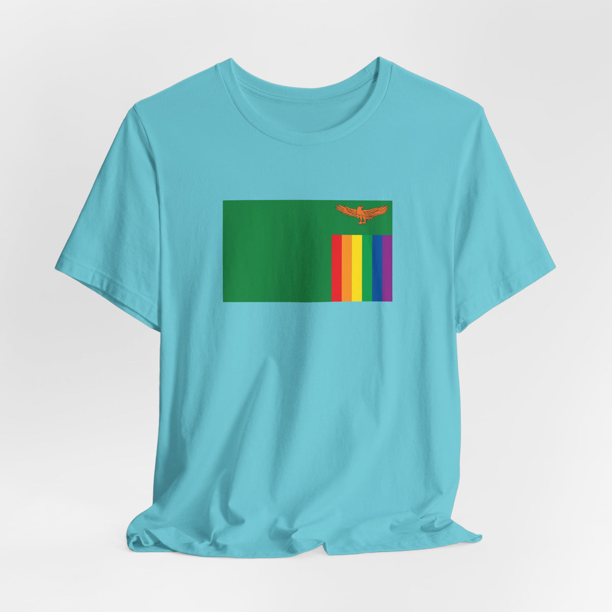 Zambia Rainbow Pride Flag T-shirt, Several Color Options