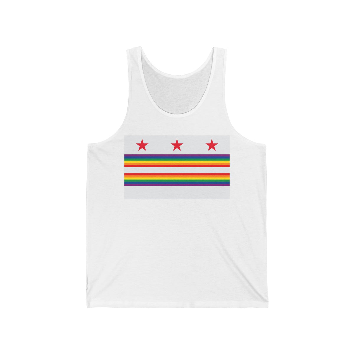 Washington, D.C. Rainbow Pride Flag Jersey Tank