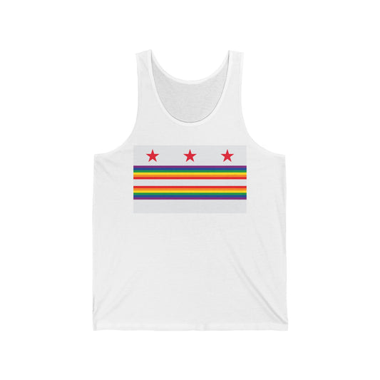 Washington, D.C. Rainbow Pride Flag Jersey Tank
