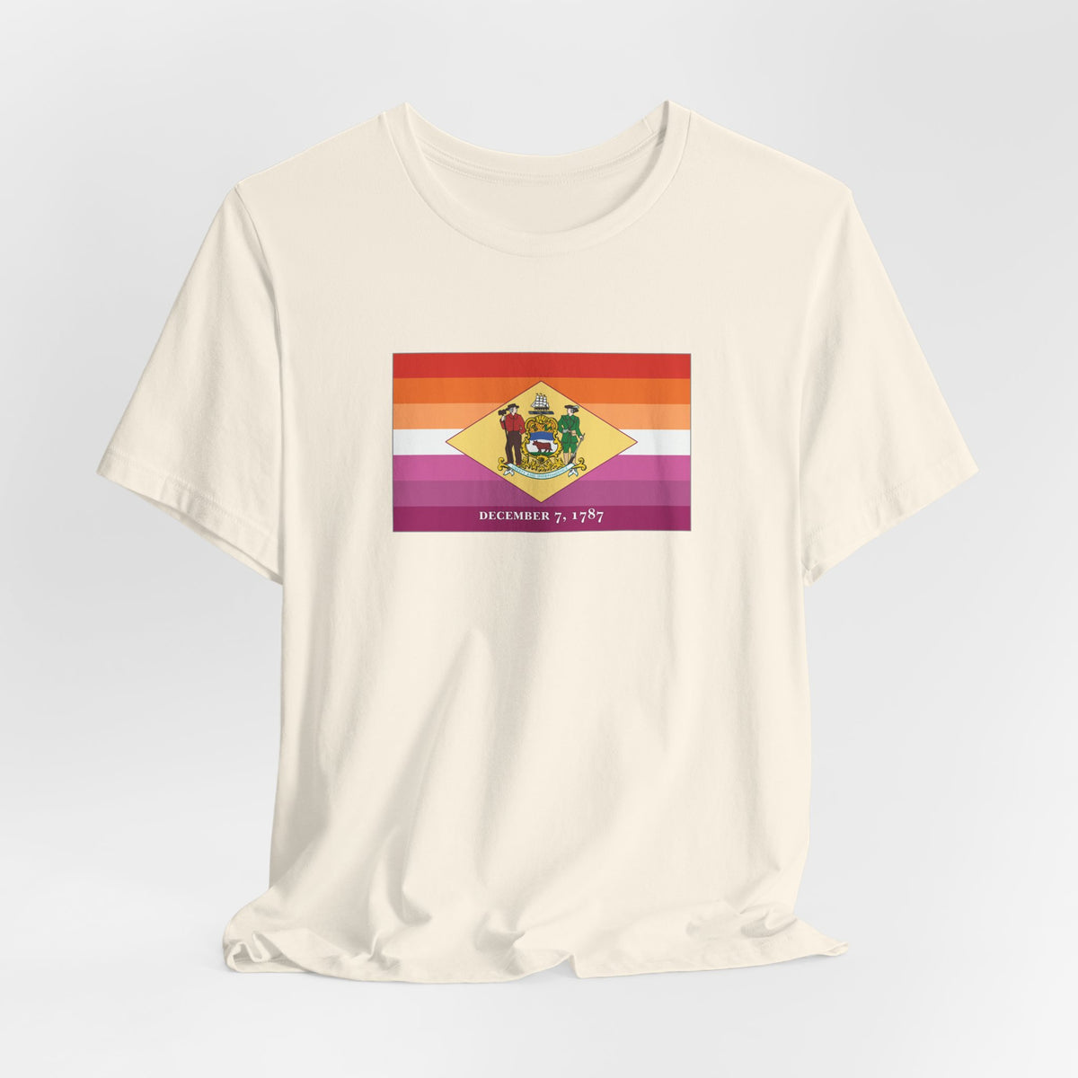Delaware Lesbian Pride Flag T-shirt, Several Color Options