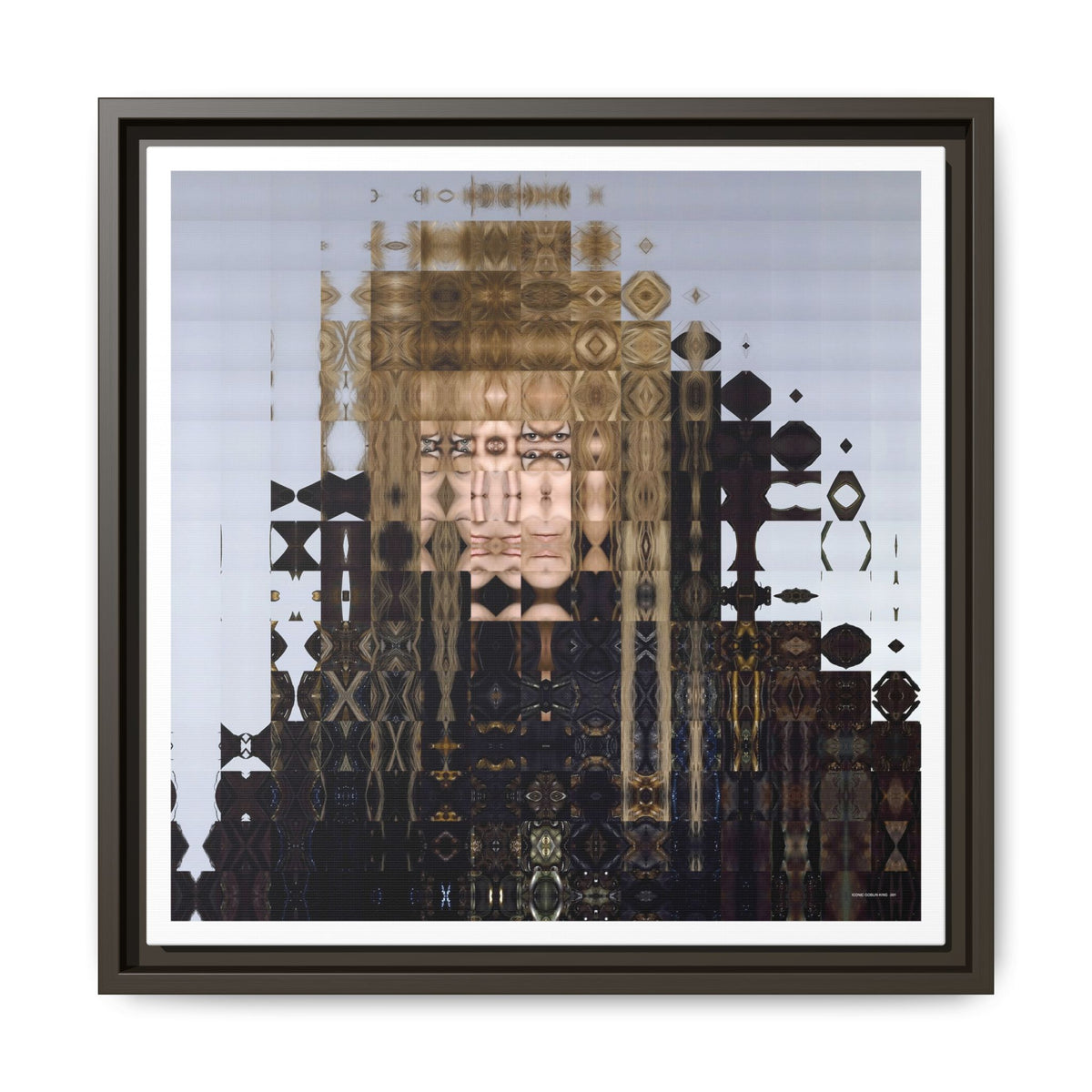 Iconic Goblin King Abstract Portrait Collage Art, Matte Canvas, Framed (Multi-color options)
