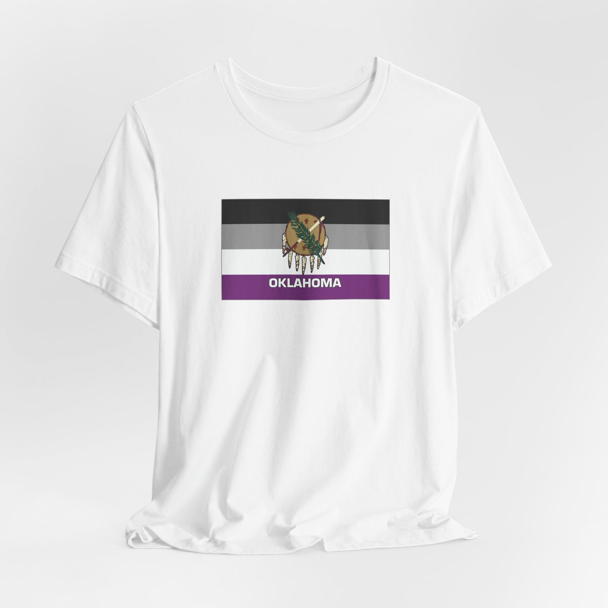Oklahoma Asexual Pride Flag T-shirt, Several Color Options
