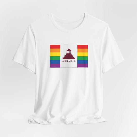 Asheville, North Carolina Rainbow Pride Flag T-shirt, Several Color Options