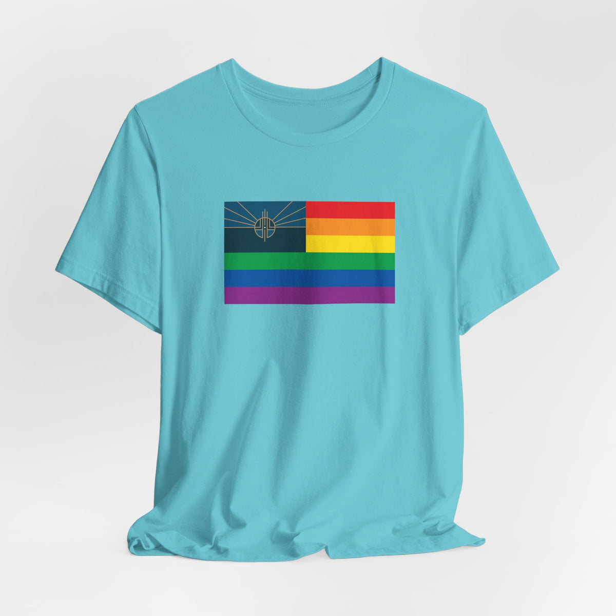 Lincoln, Nebraska Rainbow Pride Flag T-shirt, Several Color Options